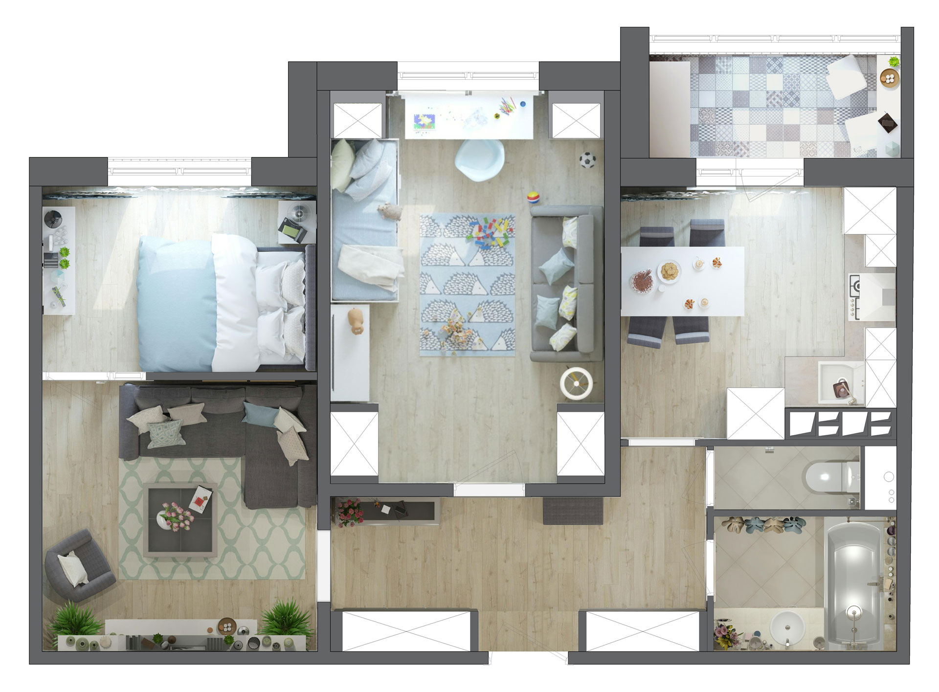 Дизайн 2-х комнатной квартиры в Гомеле