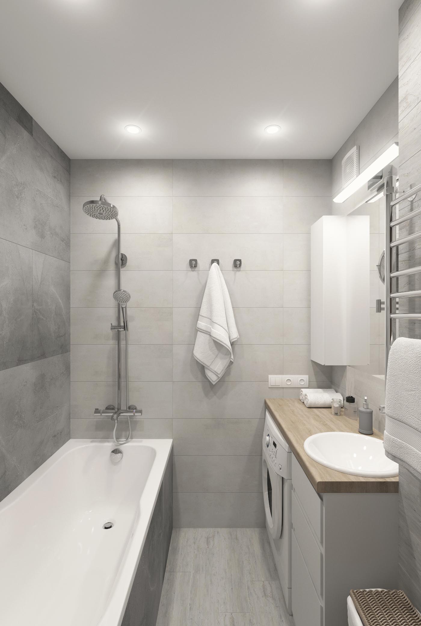 Дизайн интерьера ванной в Светлогорске